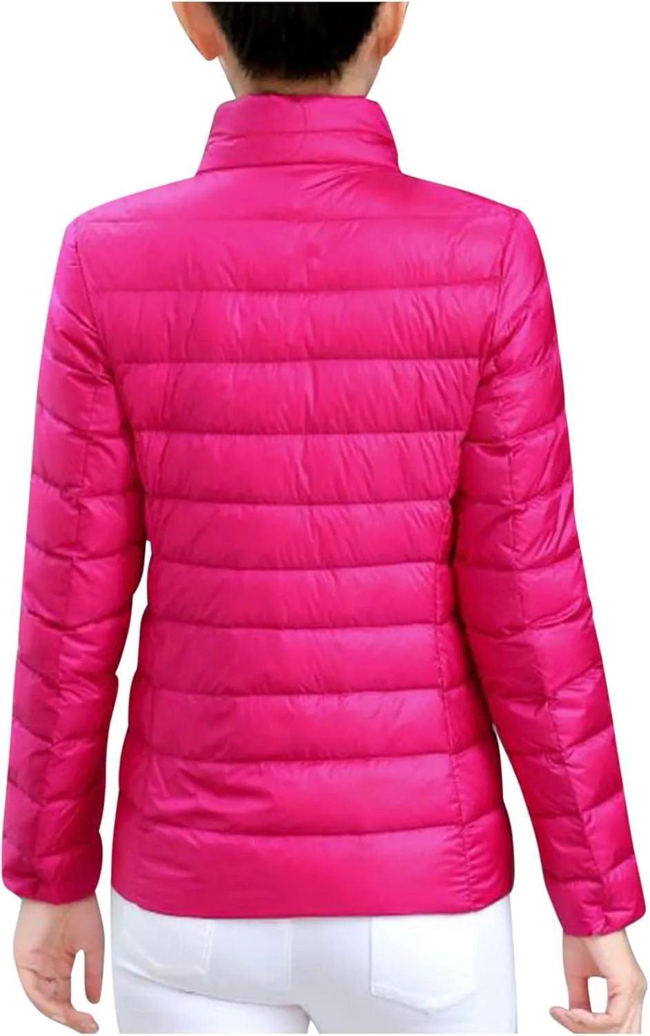 hlysgo Women's Slim-Fit Quilted Puffer Jacket Lightweight Padded Warm Winter Casual Down Coat Zip Jackets