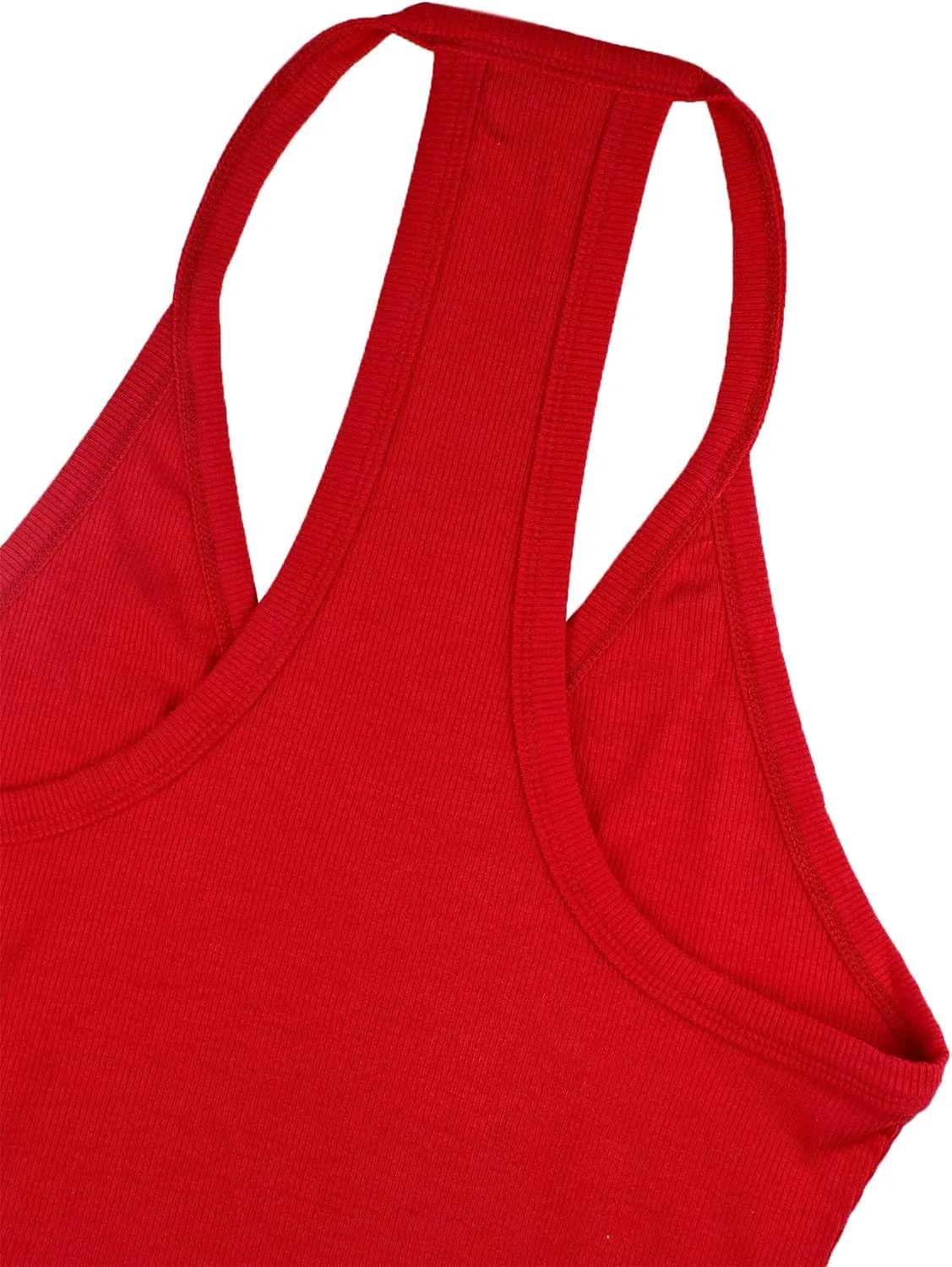 iGENJUN 3 Pack Workout Tops for Women Racerback Basic Tank Summer 2025 Camisole V Neck Slim Fit Ribbed Sleeveless