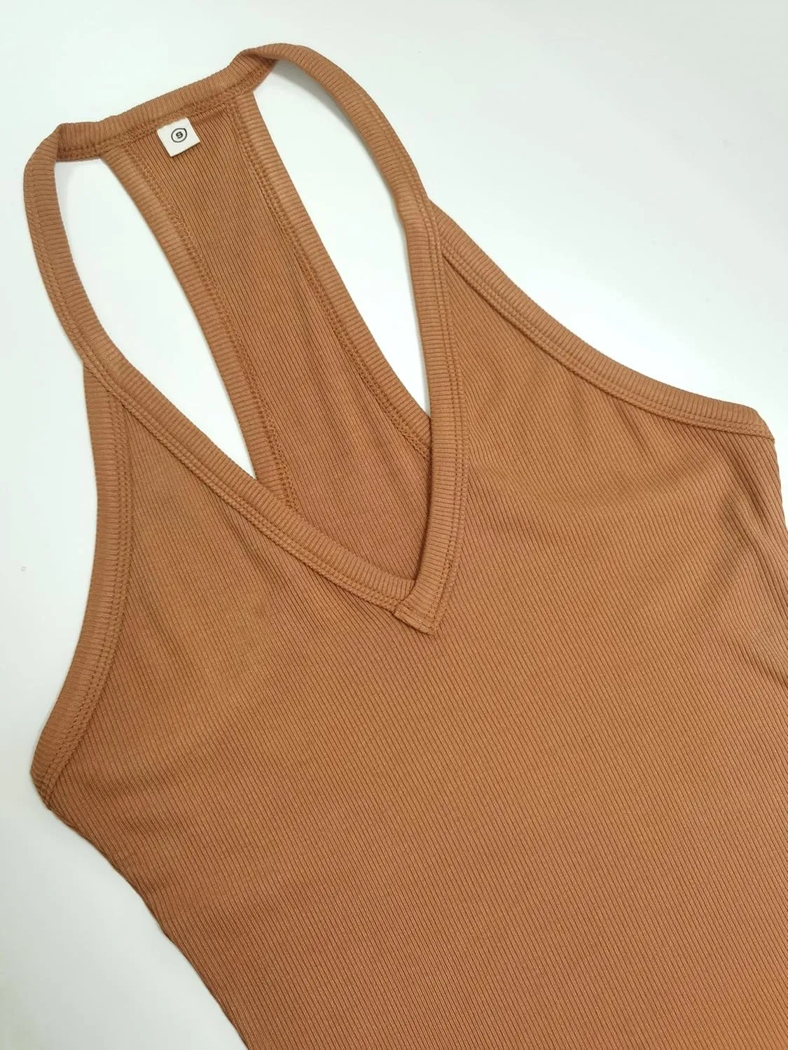 iGENJUN Workout Tops for Women Racerback Basic Tank Summer 2024 Camisole V Neck Slim Fit Ribbed Sleeveless