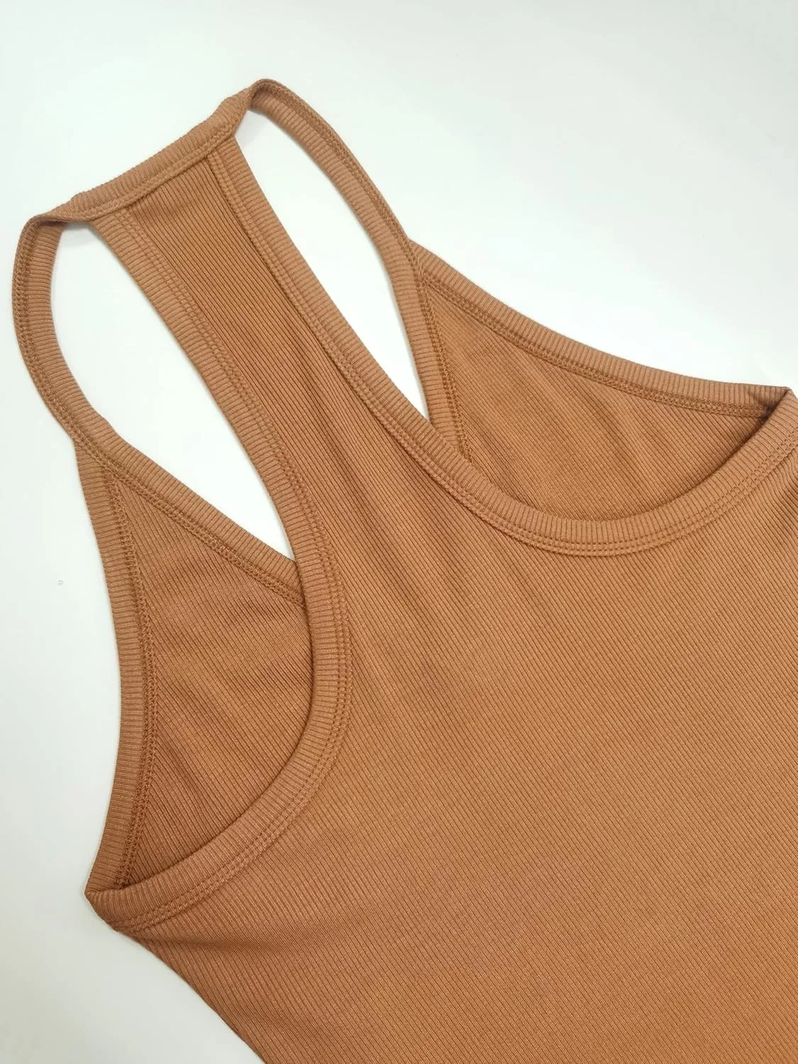 iGENJUN Workout Tops for Women Racerback Basic Tank Summer 2024 Camisole V Neck Slim Fit Ribbed Sleeveless