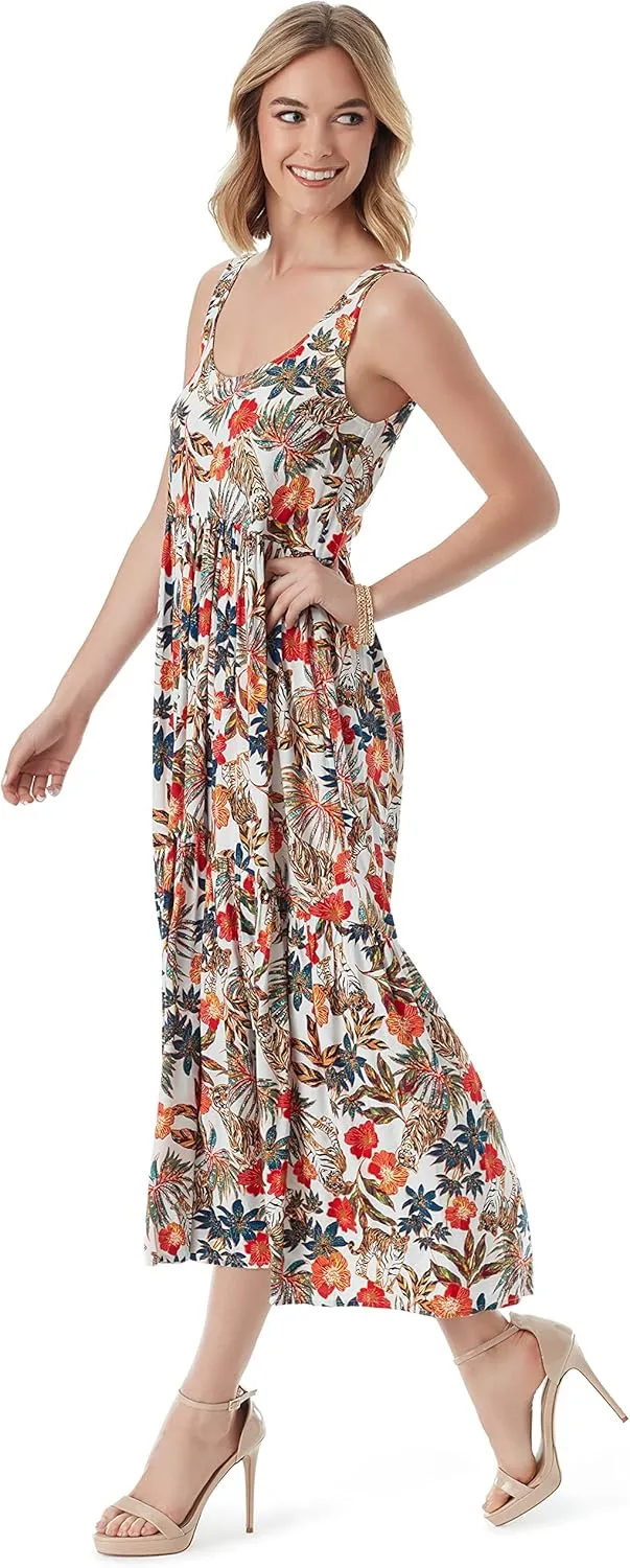 Jessica Simpson Womens Plus Cheryl Tiered Seersucker Maxi Dress