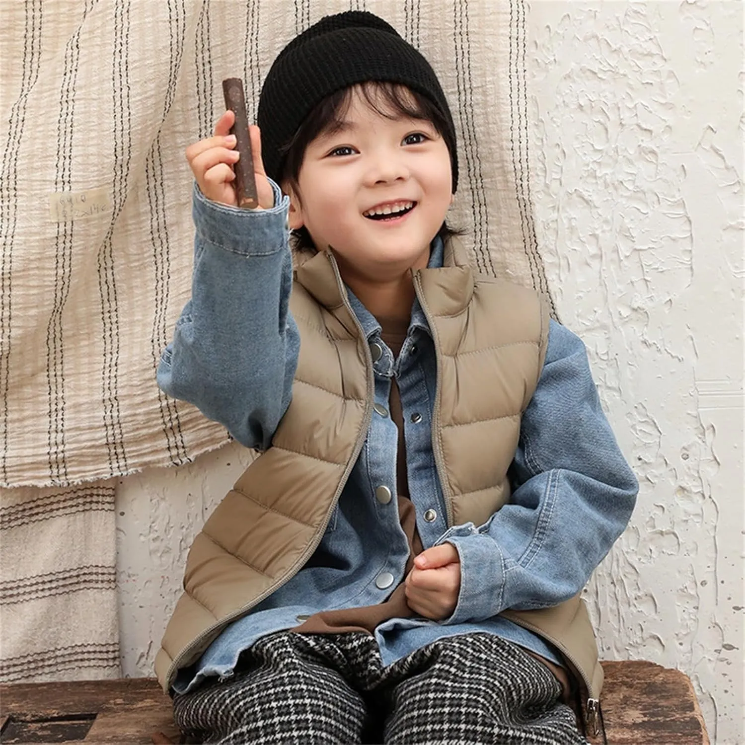 Kids Down Coat Vest for Little Boy Girls Lightweight Windproof Winter Jacket Outwear Kids Fall Girl Sweater Coat