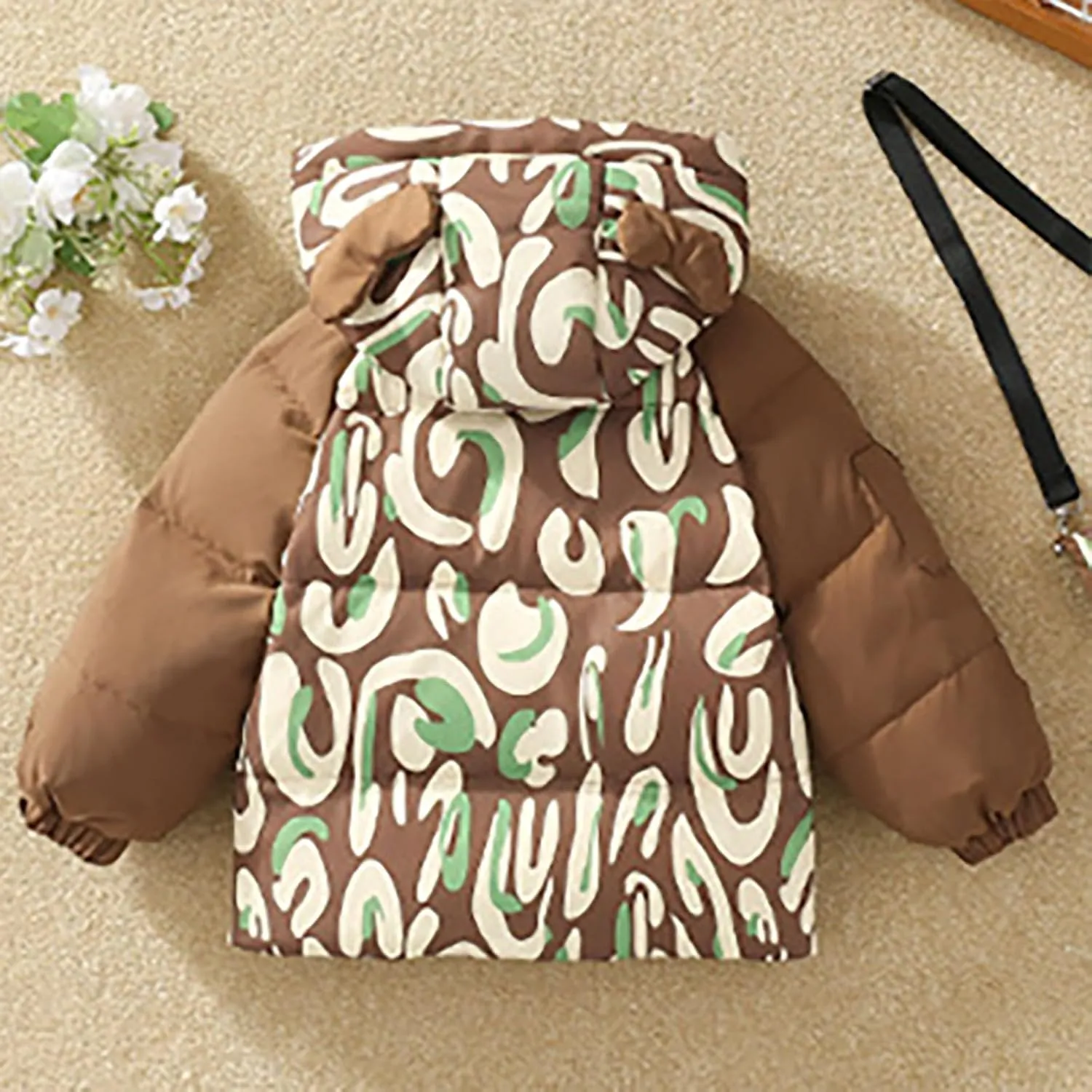 Kids Toddler Baby Girls Boys Winter Warm Thick Solid Cotton Long Sleeve Padded Jacket Coat Jackets And Coats Coat