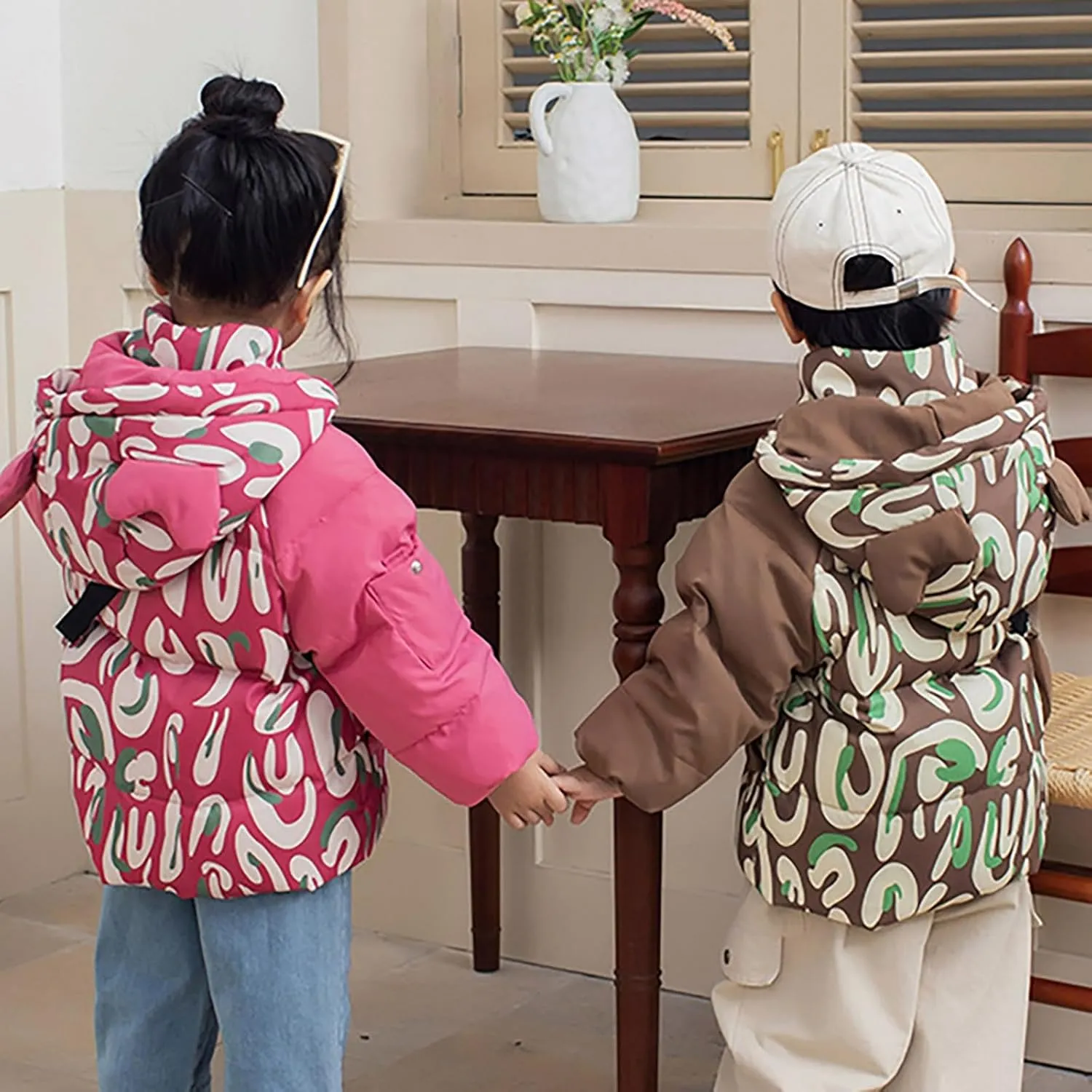 Kids Toddler Baby Girls Boys Winter Warm Thick Solid Cotton Long Sleeve Padded Jacket Coat Jackets And Coats Coat