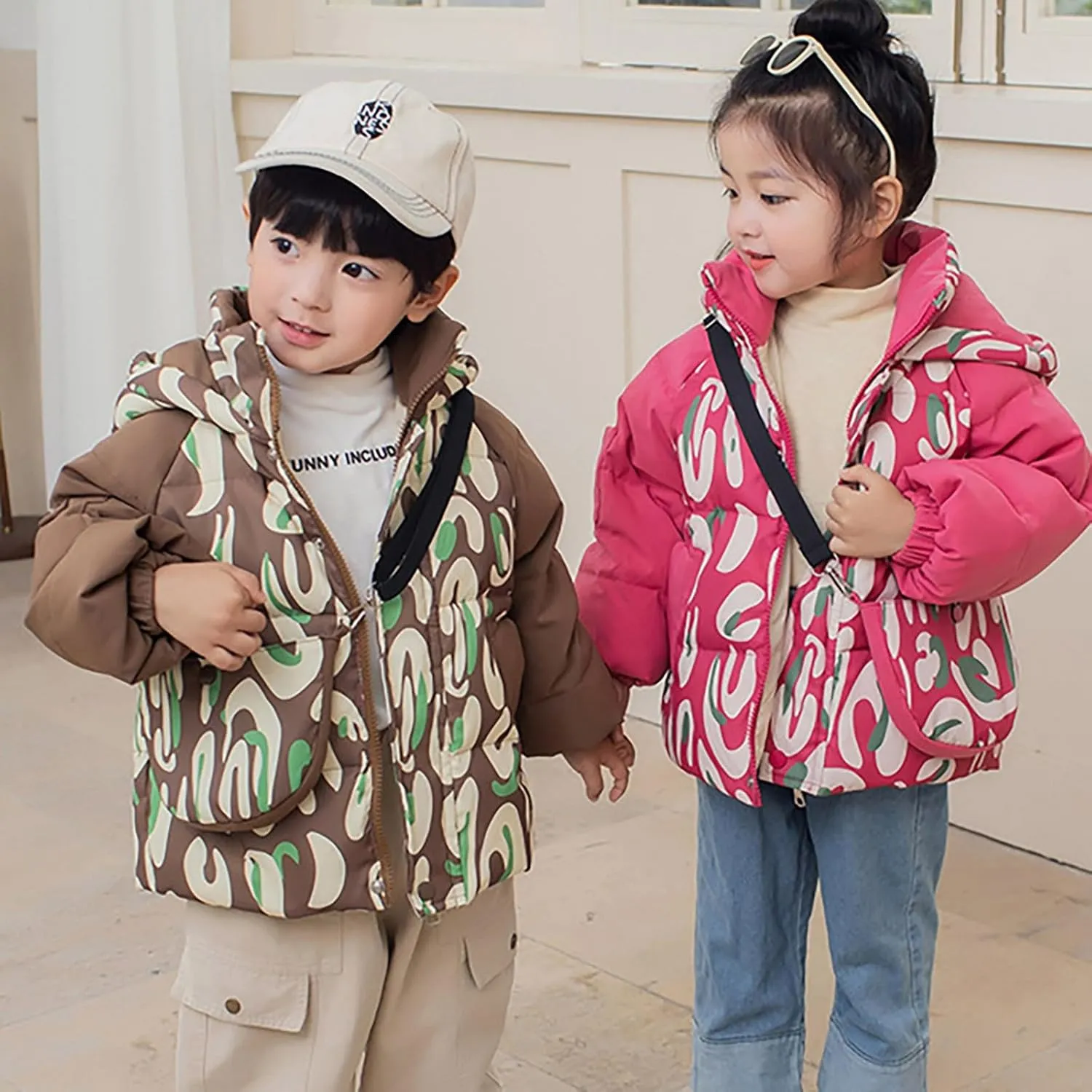 Kids Toddler Baby Girls Boys Winter Warm Thick Solid Cotton Long Sleeve Padded Jacket Coat Jackets And Coats Coat
