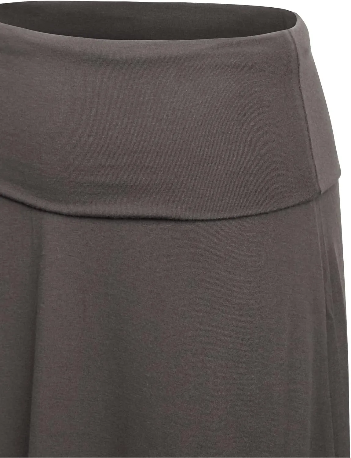 KOGMO Womens Classic Maxi Skirt with Foldable Wide Waistband (S-3X)