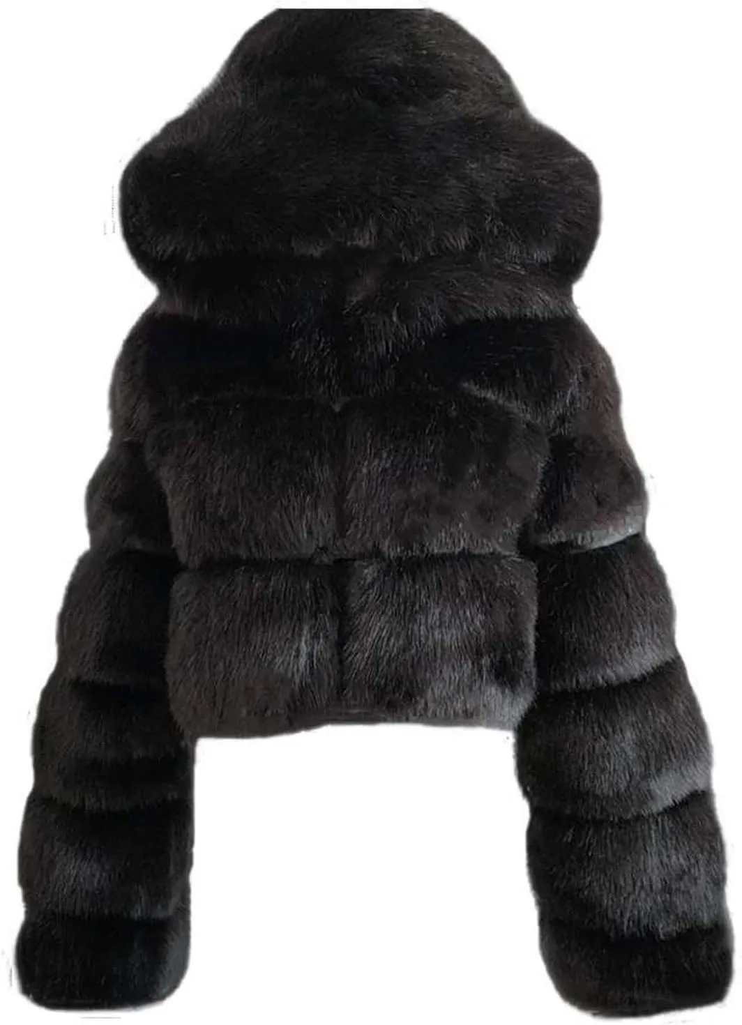 LCMTWX Women Fluffy Faux Fur Coat Women Long Jacket Faux Sleeve Short Warm Women's Coat Fluffy Short Coat Outerwear Pink