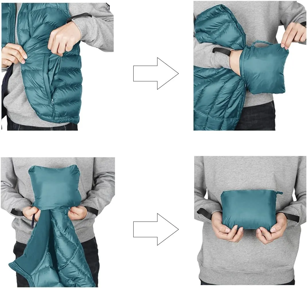 Lesmart Mens Down Vest Lightweight Packable Winter Outdoor Puffer Vest Jacket with Pockets