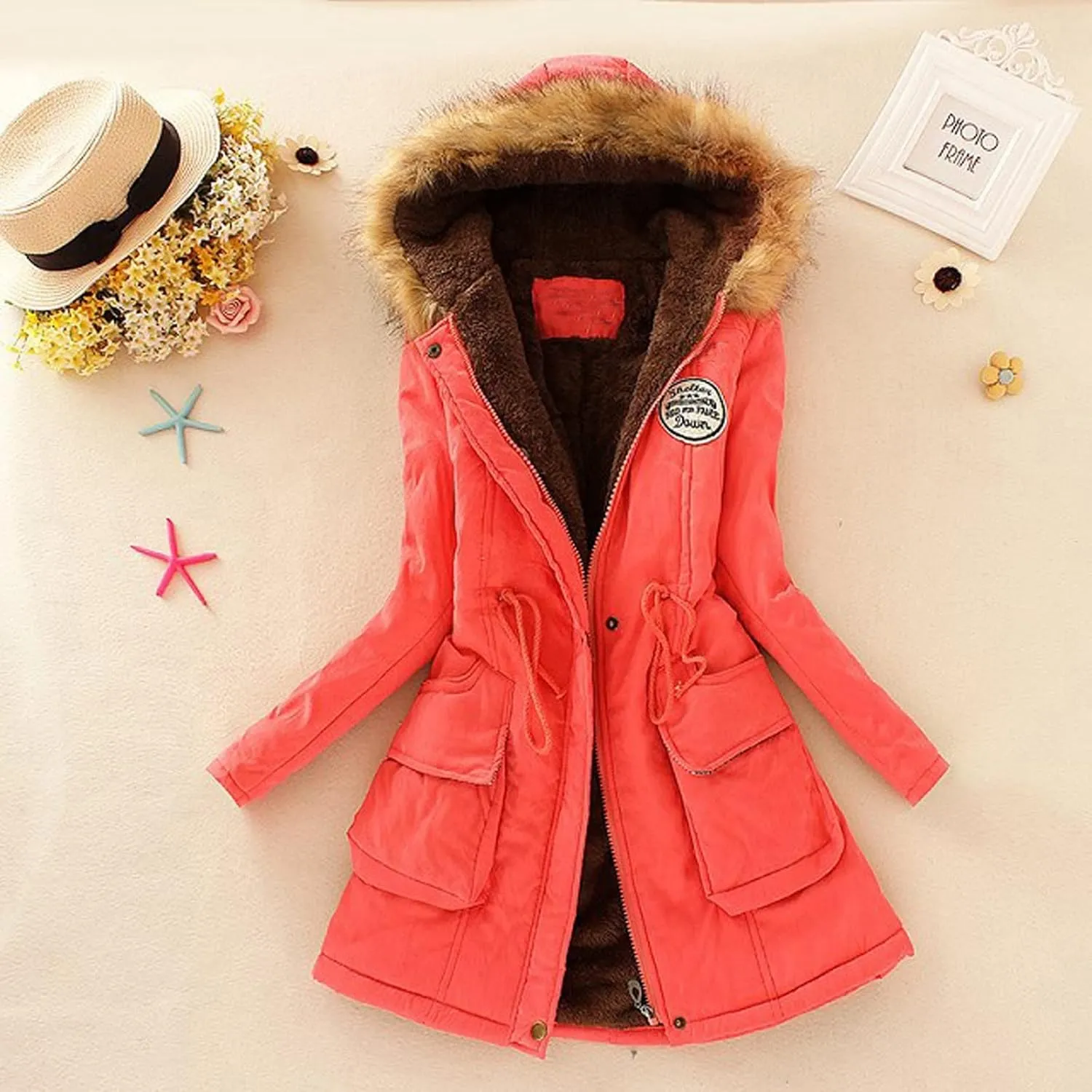 Long Length Quilted Puffer Parka Overcoat Women Slim Thicker Women'S Coat Womens Long-Sleeve Puffer Jacket Womens