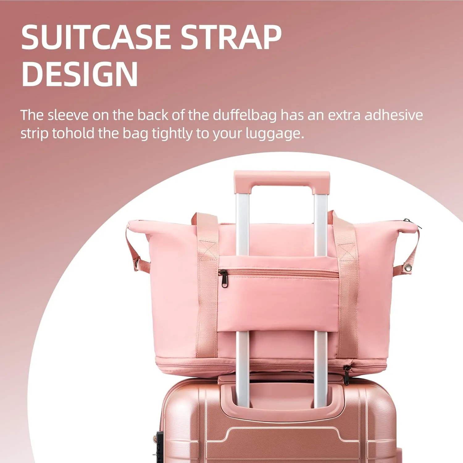Luggage 20 Inch Set 3 Piece Luggage Set carry on luggage with wheels for Travel (Rose gold, 3 piece set-20-Inch)
