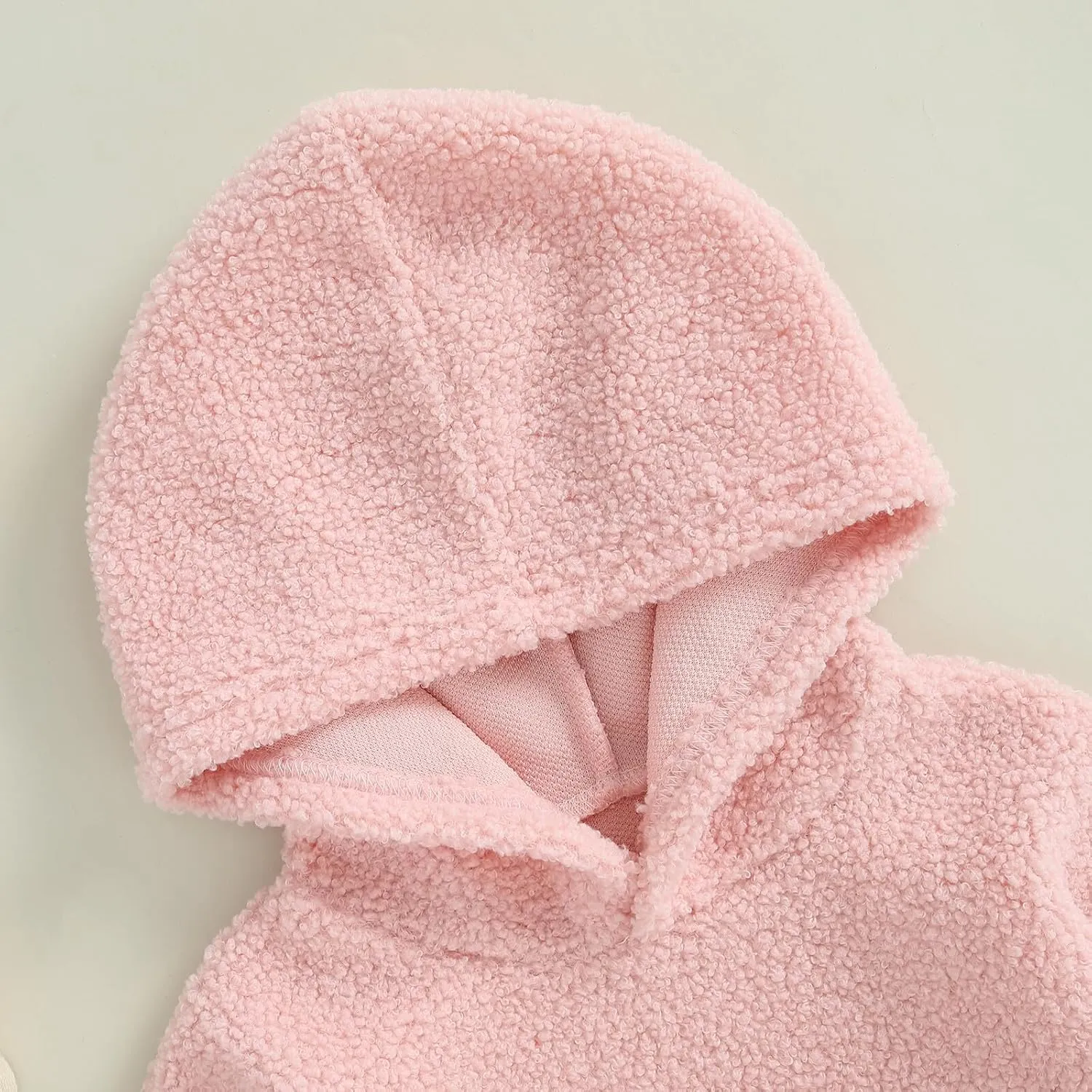 Mandizy Toddler Baby Girl Boy Winter Clothes Fleece Jacket Hoodie Coat Warm Furry Hooded Jumper Outerwear Tops