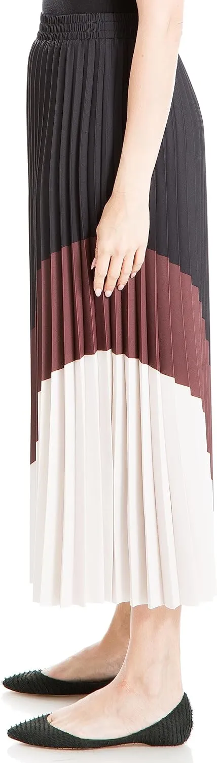 Max Studio Women's Colorblock Pleated Maxi Skirt