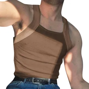 Men Fashion Tank Top Summer Streetwear Sexy Sleeveless T Shirts Vintage Tee Vest