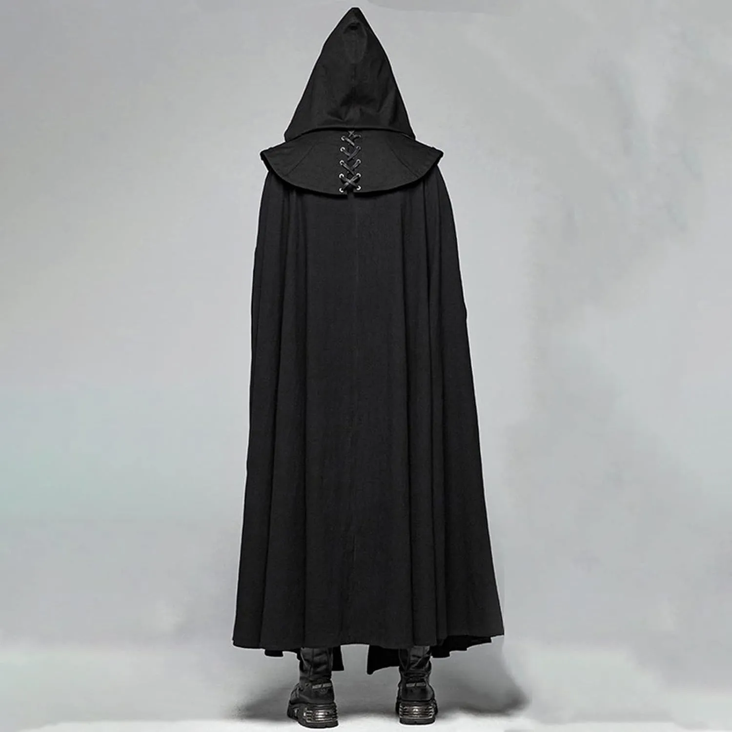 Men Hooded Robe Cloak Knight Fancy Cool Cosplay Costume Medieval Gothic Open Front Poncho Halloween Costumes Coat