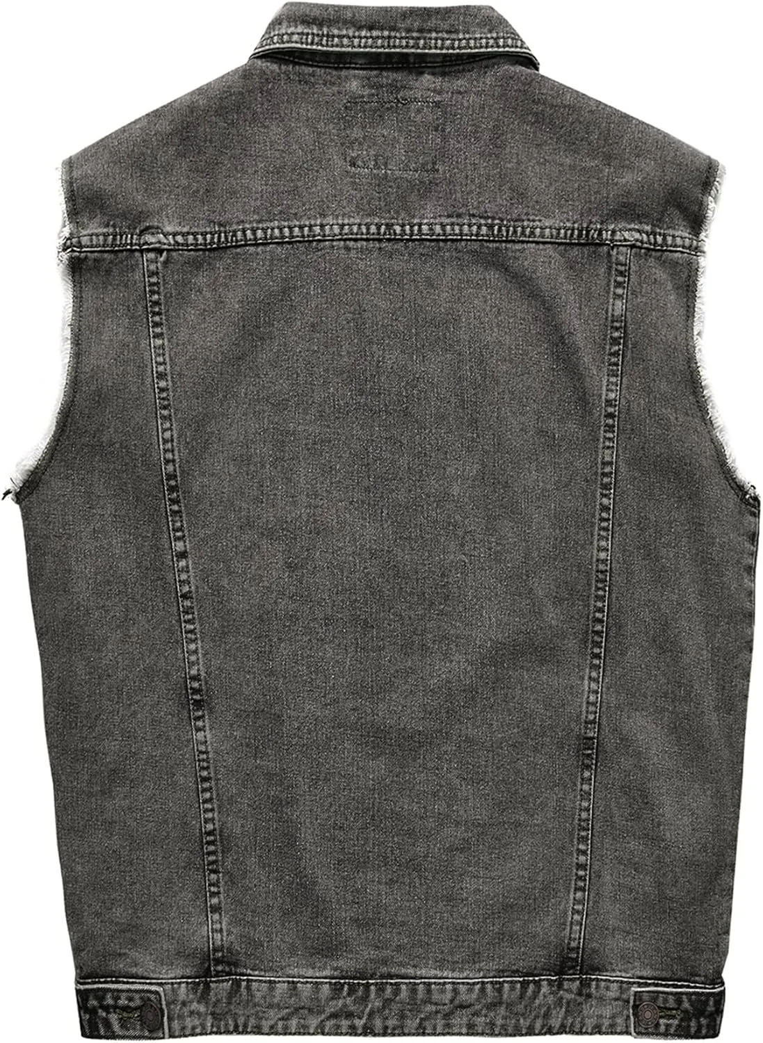 Men's Casual Jean Vest Stretchy Motorcycle Denim Sleeveless Vest