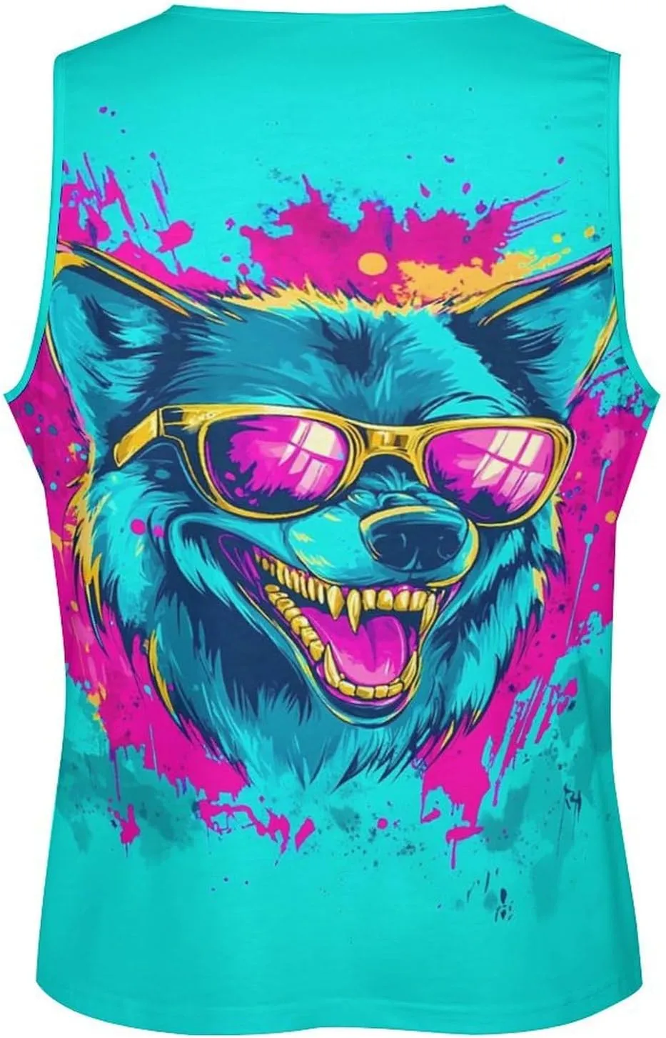 Mens Cool Wolf Graphic Tank Tops 3D Print Sleeveless Summer Casual Gym Workout Muscle T Shirts
