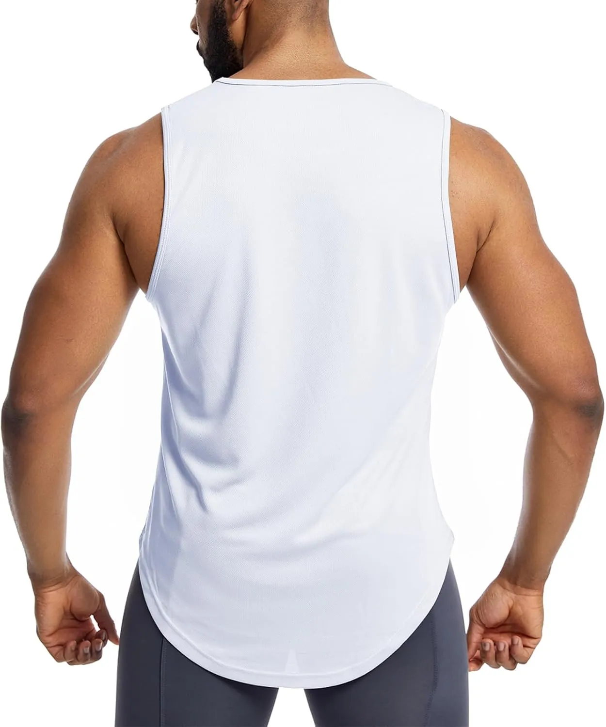 Mens Mesh Workout Tank Tops Muscle Sleeveless Fitness Tee Shirts Summer Dry Fit Gym Training T-Shirt Athletic Cloth