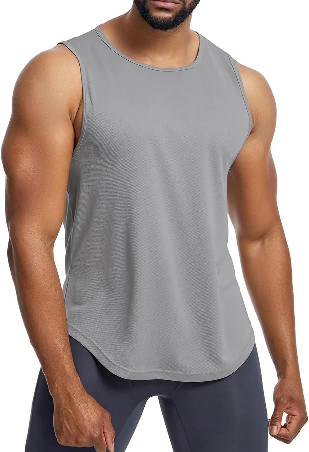 Mens Mesh Workout Tank Tops Muscle Sleeveless Fitness Tee Shirts Summer Dry Fit Gym Training T-Shirt Athletic Cloth