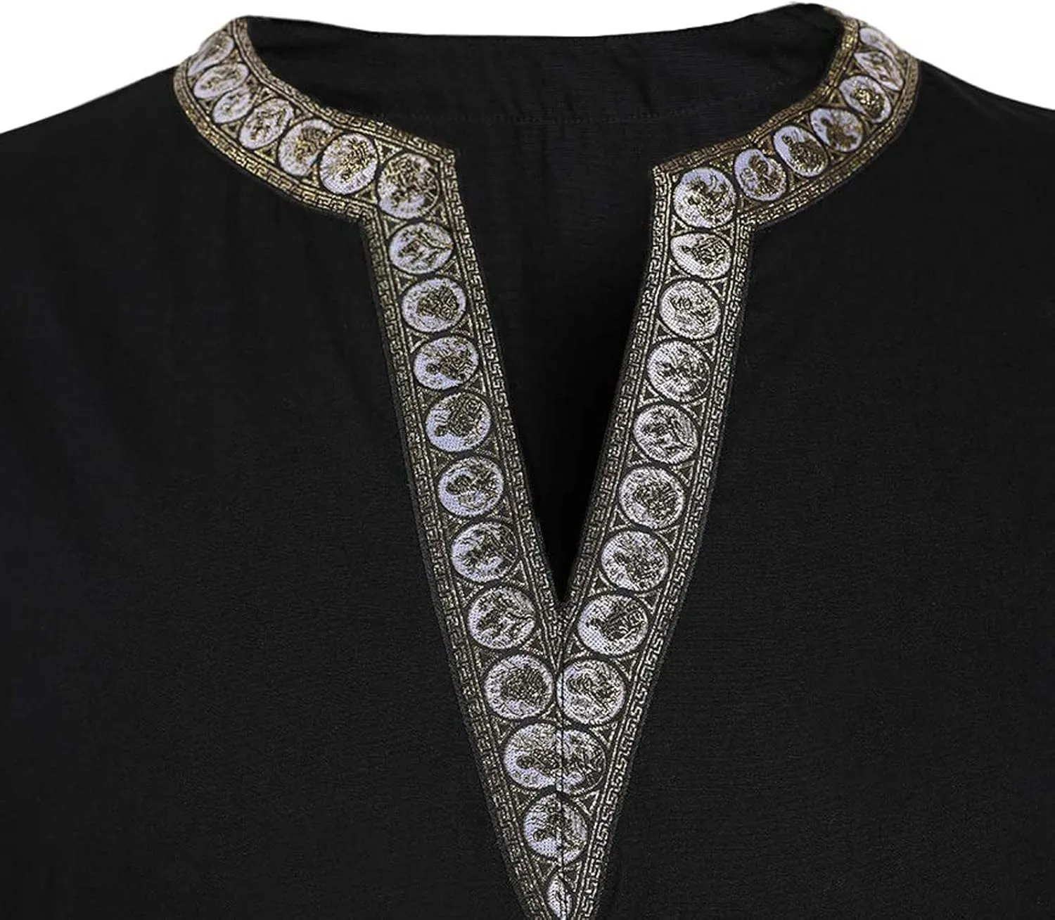 Mens Renaissance Shirts Medieval Costume Halloween Tunic Vintage Shirts Viking Knight Pirate Warrior Top with Belt Tops