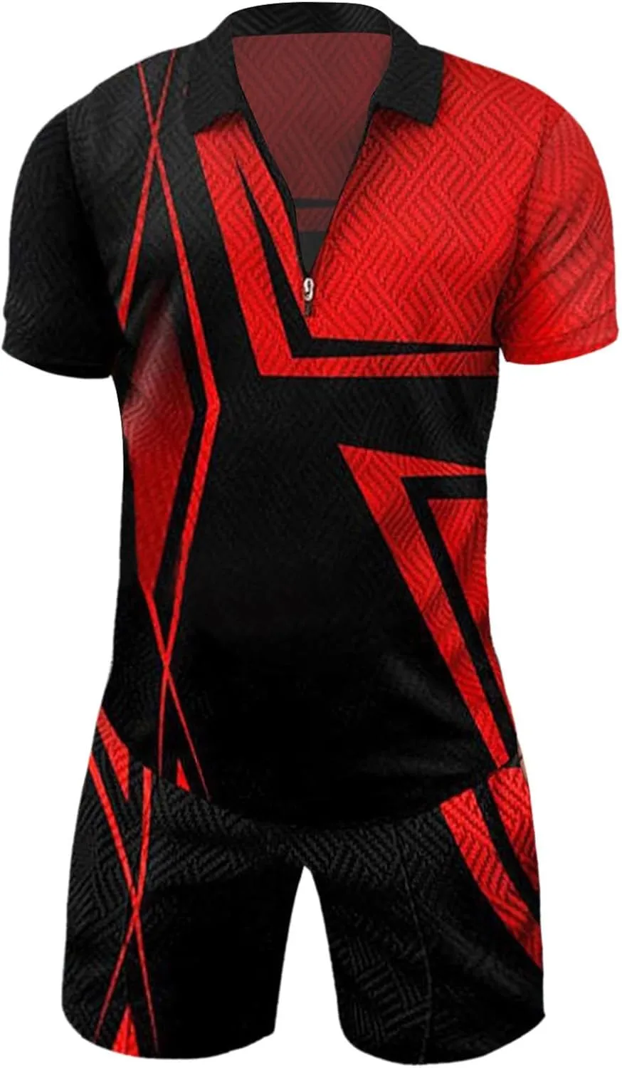 Mens Short Sets 2 Piece Outfits Polo Shirt Hawaiian Summer Tracksuits Casual Set Short Sleeve and Shorts Set for Men