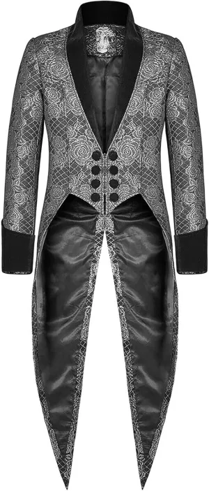 Men's Steampunk Renaissance Tailcoat Jacket Gothic Victorian Frock Coat Performance Vintage Gothic Tuxedo Swallowtail