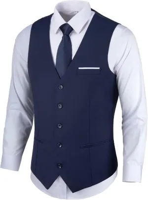 Mens Suit Vest Formal Business Dress Vest for Wedding