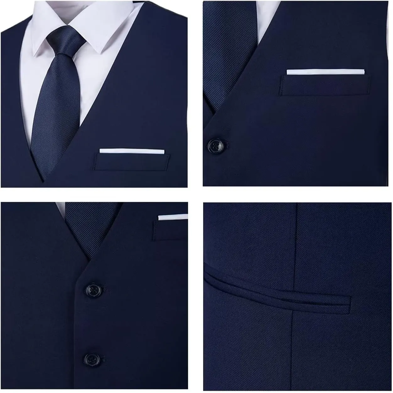 Mens Suit Vest Formal Business Dress Vest for Wedding