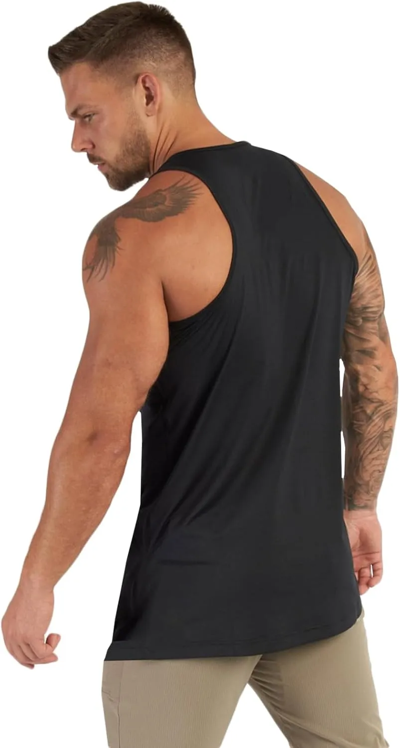 Men's Tank Tops Workout Gym Sleeveless Bodybuilding Shirts Fitness Athletic Muscle Tee