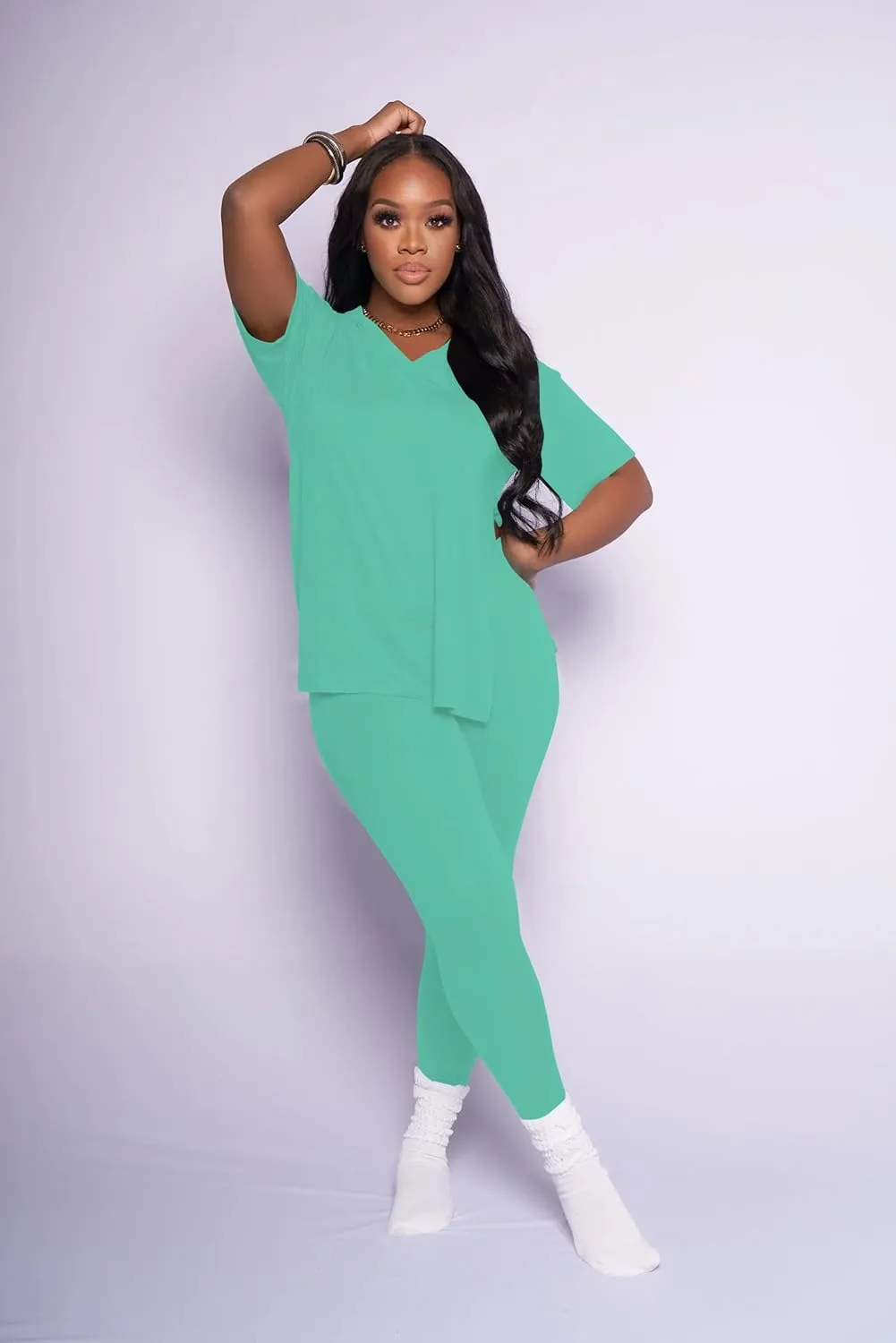 Mrskoala Lounge Sets for Women Two Piece Outfits Pullover Tops and Long Pants Tracksuit Sweatsuits