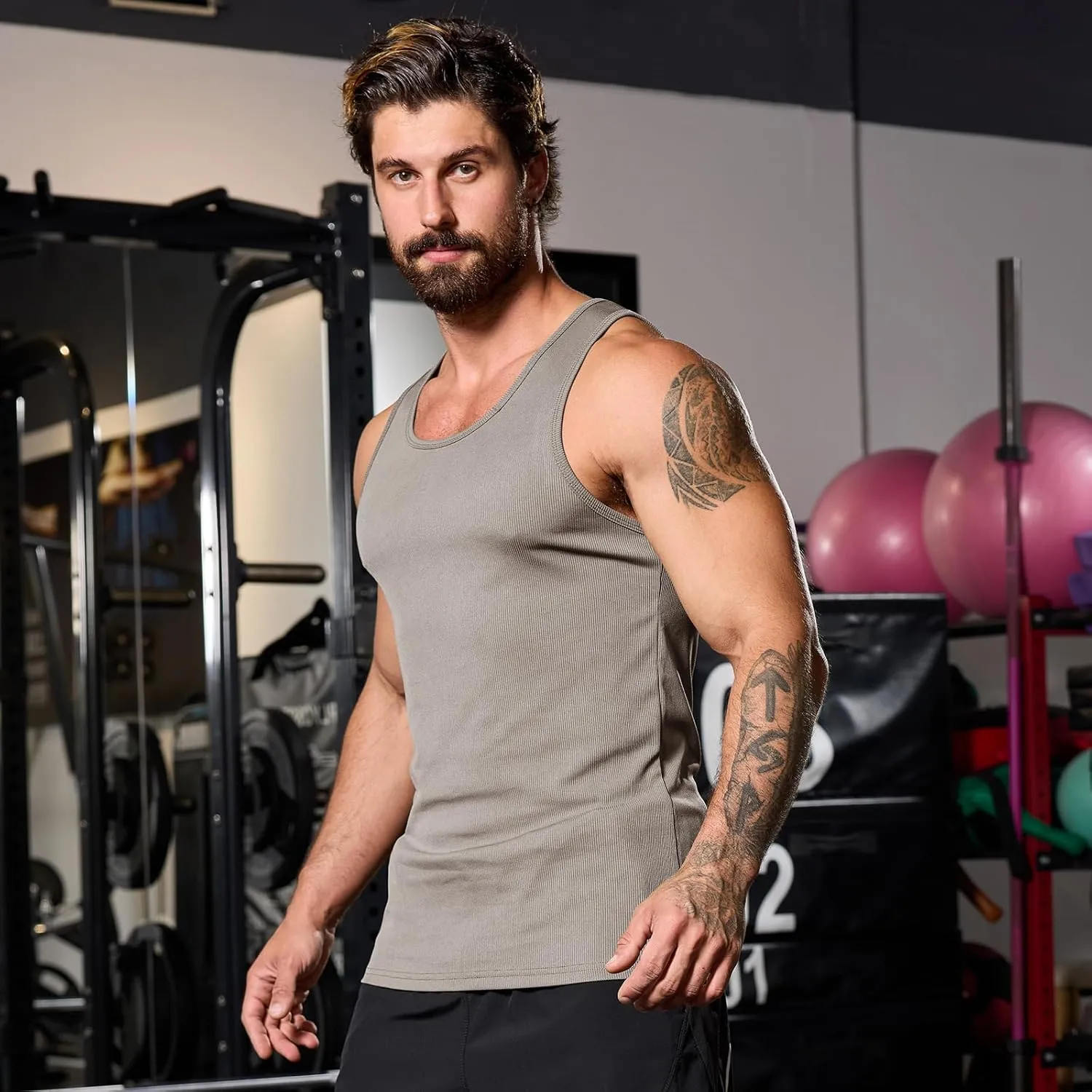 Muscle Killer Men's Workout Tank Tops Gym Muscle Tee Sleeveless Fitness Quick Dry Bodybuilding Ribbed Knit T Shirt
