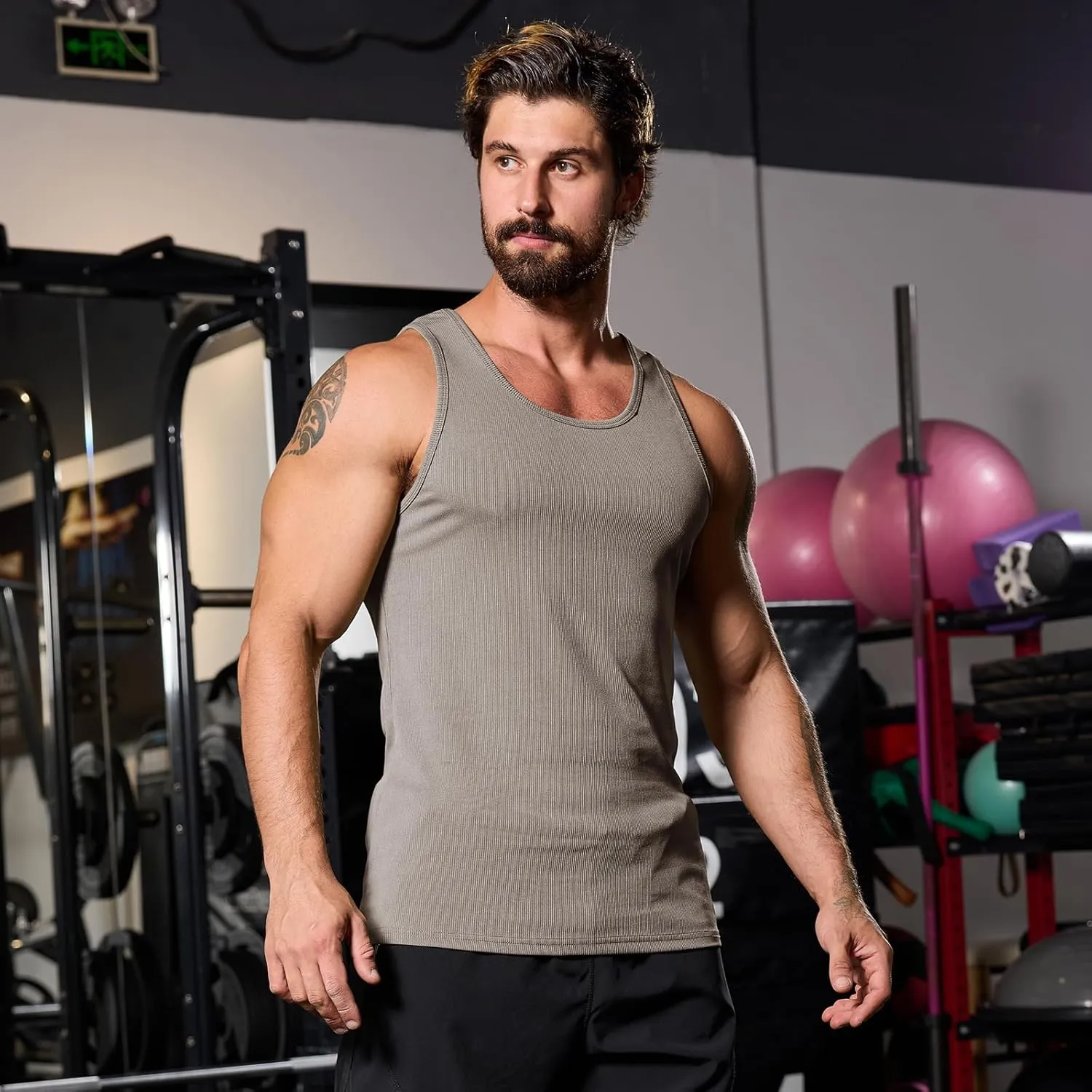 Muscle Killer Men's Workout Tank Tops Gym Muscle Tee Sleeveless Fitness Quick Dry Bodybuilding Ribbed Knit T Shirt
