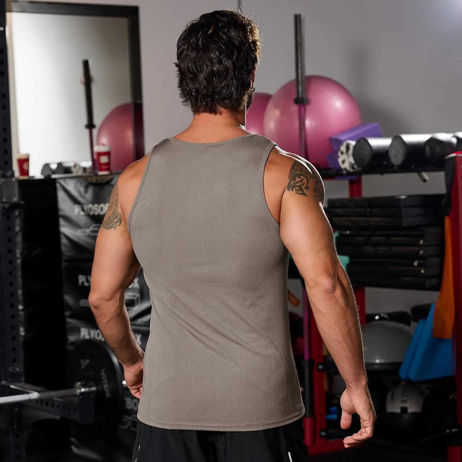 Muscle Killer Men's Workout Tank Tops Gym Muscle Tee Sleeveless Fitness Quick Dry Bodybuilding Ribbed Knit T Shirt