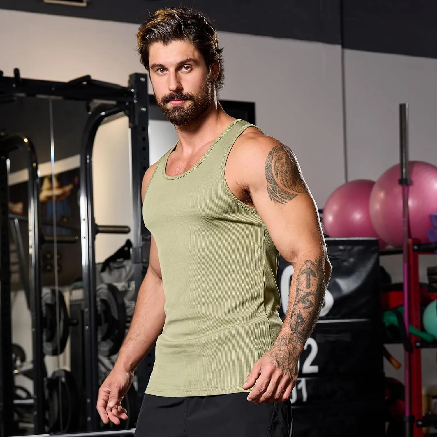 Muscle Killer Men's Workout Tank Tops Gym Muscle Tee Sleeveless Fitness Quick Dry Bodybuilding Ribbed Knit T Shirt