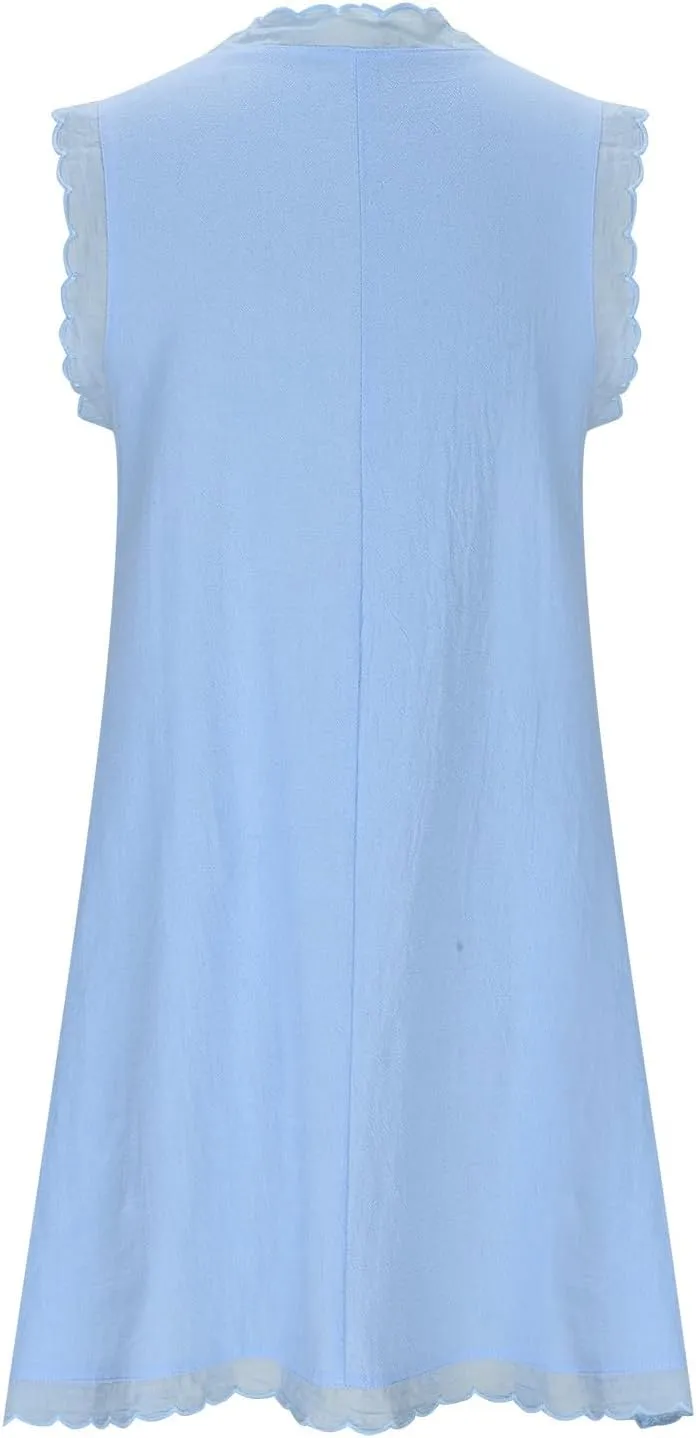 NaRHbrg Summer Dresses for Women, Womens Tank Casual Dress Beach Loose Sleeveless Tank Dresses 2024 Fashion Flowy Sundresses