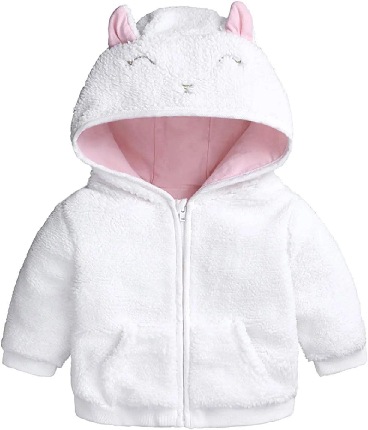 Newborn Toddler Baby Boys Girls Puffer Jacket Winter Warm Cotton Padded Jacket Bear Ears Hooded Coat Trendy