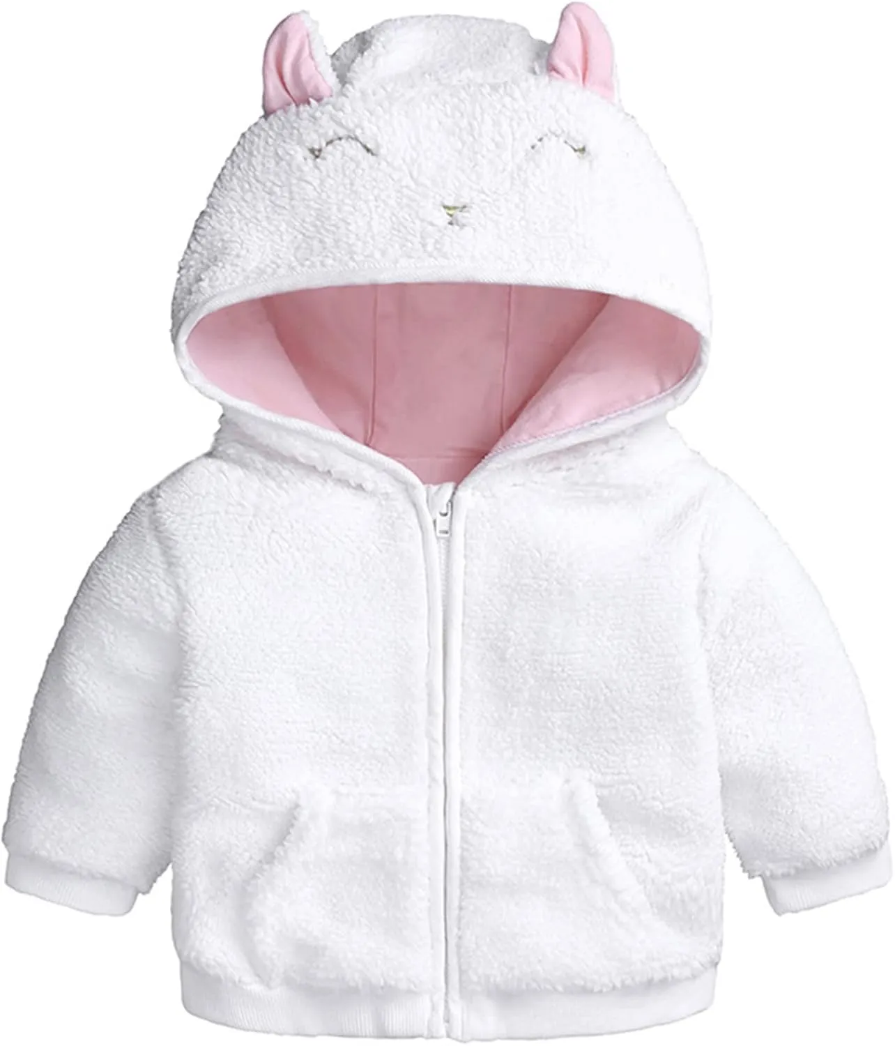 Newborn Toddler Baby Boys Girls Puffer Jacket Winter Warm Cotton Padded Jacket Bear Ears Hooded Coat Trendy