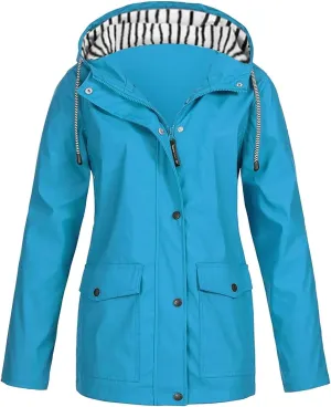 OIOLOYJM Yellow Rain Jacket Womens Waterproof with Hood Rain Coat with Hood Women Plus Size Winter Coats for Women Raincoats