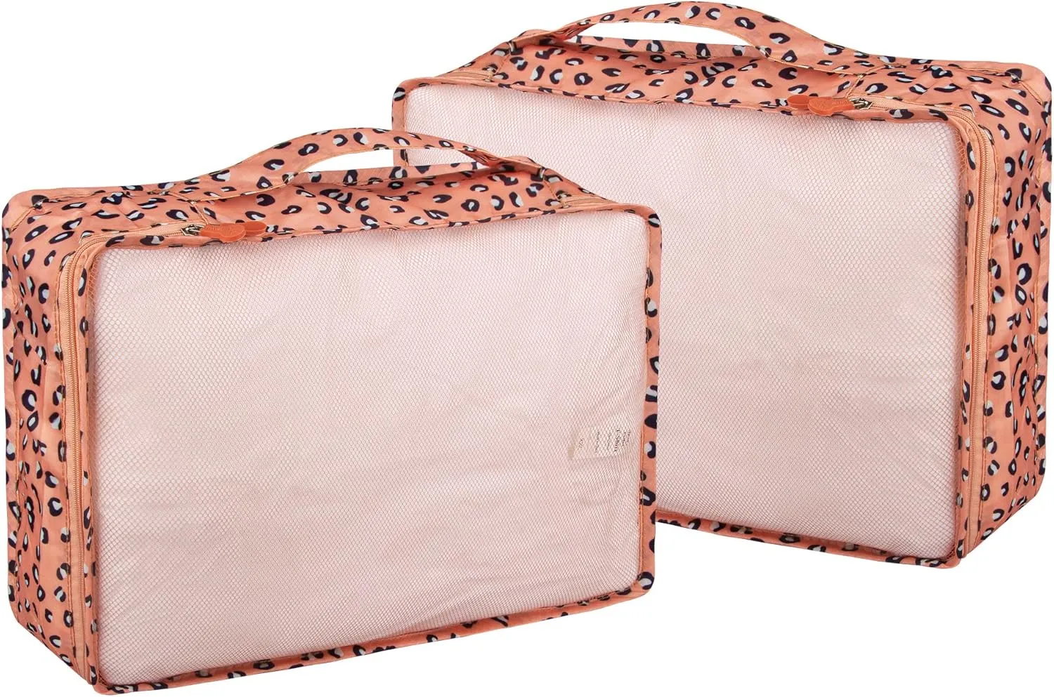 Packing Cubes Set, 2 Pcs Packing Organizers Set for Suitcases (Pink leopard)