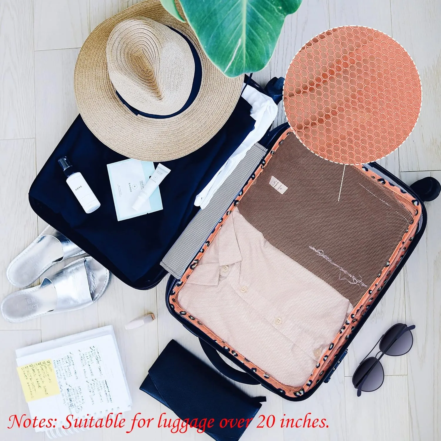 Packing Cubes Set, 2 Pcs Packing Organizers Set for Suitcases (Pink leopard)