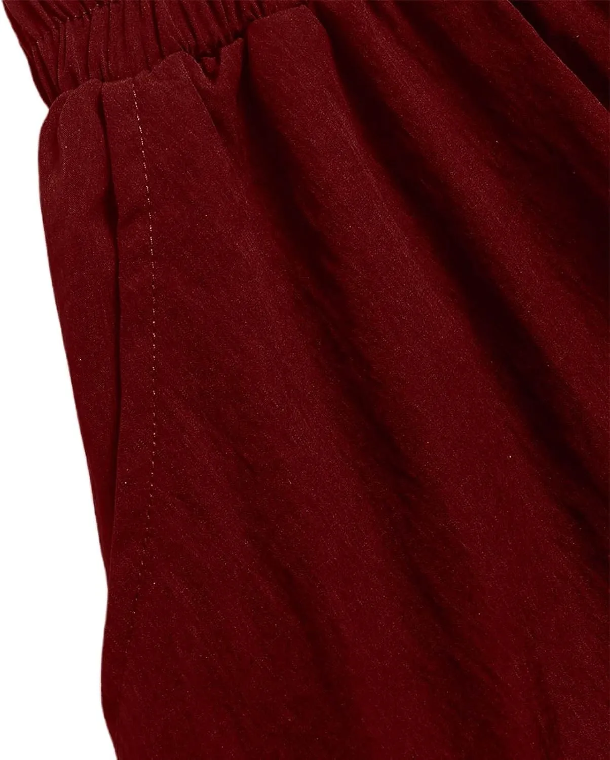 Pompon Bouffant Skirts for WomenBohemian Style Midi Skirt with Stretch A Line Trendy Summer Loose Skirts