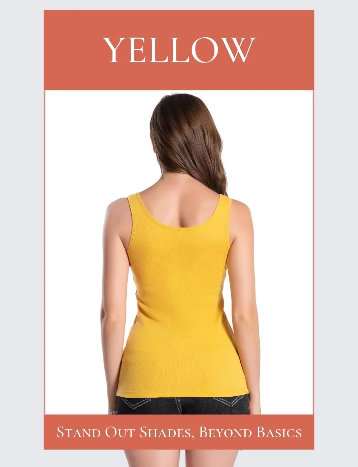 RASPBERRY PUDDING Cotton Ribbed Tank Tops for Women Slim Fit Scoop Neck
