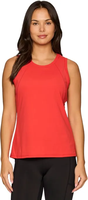 RBX Active Women's Workout Tank Top, Buttery Soft Ribbed Panel Fashion Novelty Tank for Casual Wear, Workouts, Yoga