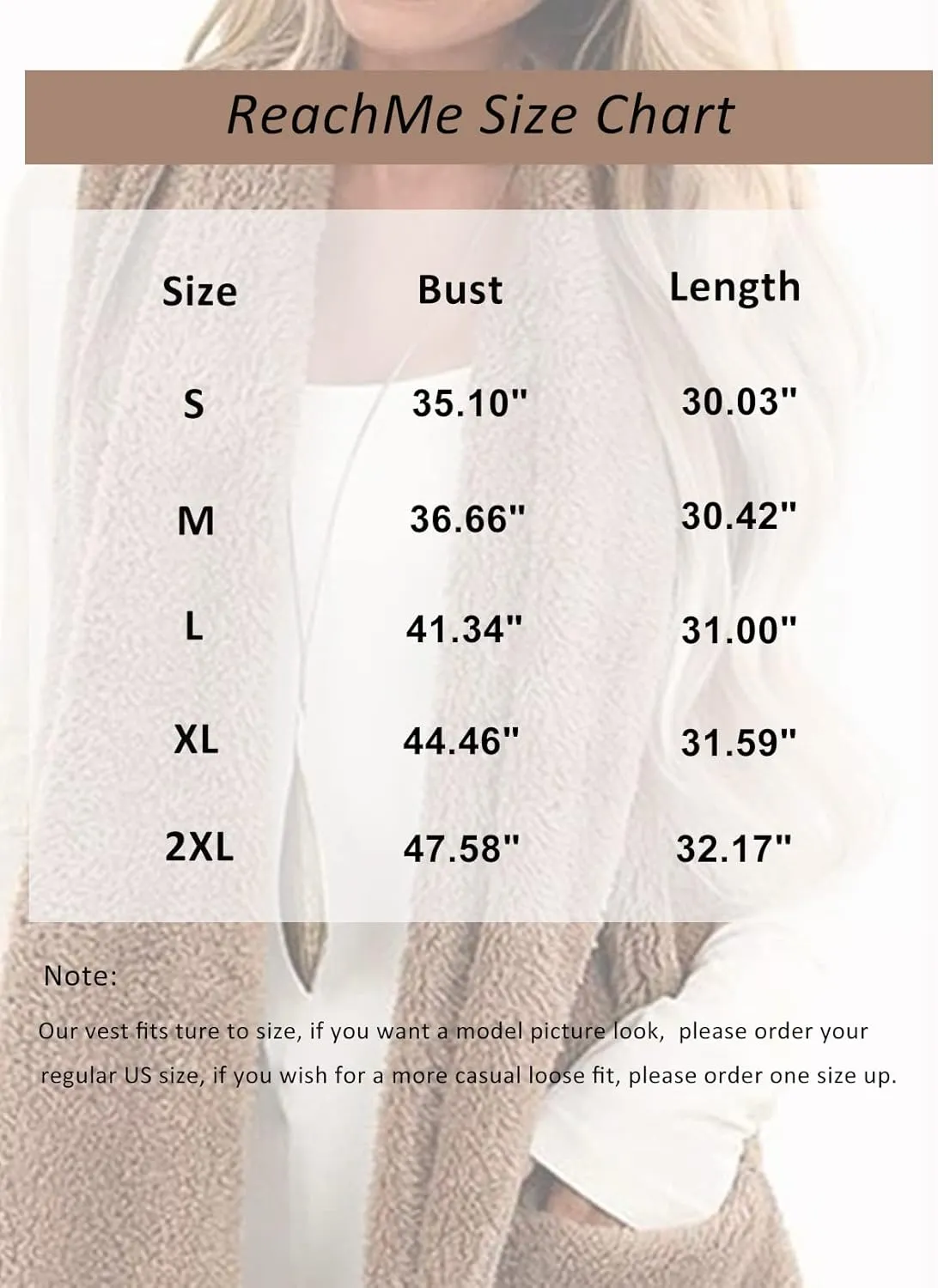 ReachMe Womens Sleeveless Sherpa Vest with Pockets Lapel Open Front Fleece Cardigan Sweater Fuzzy Jacket Coat