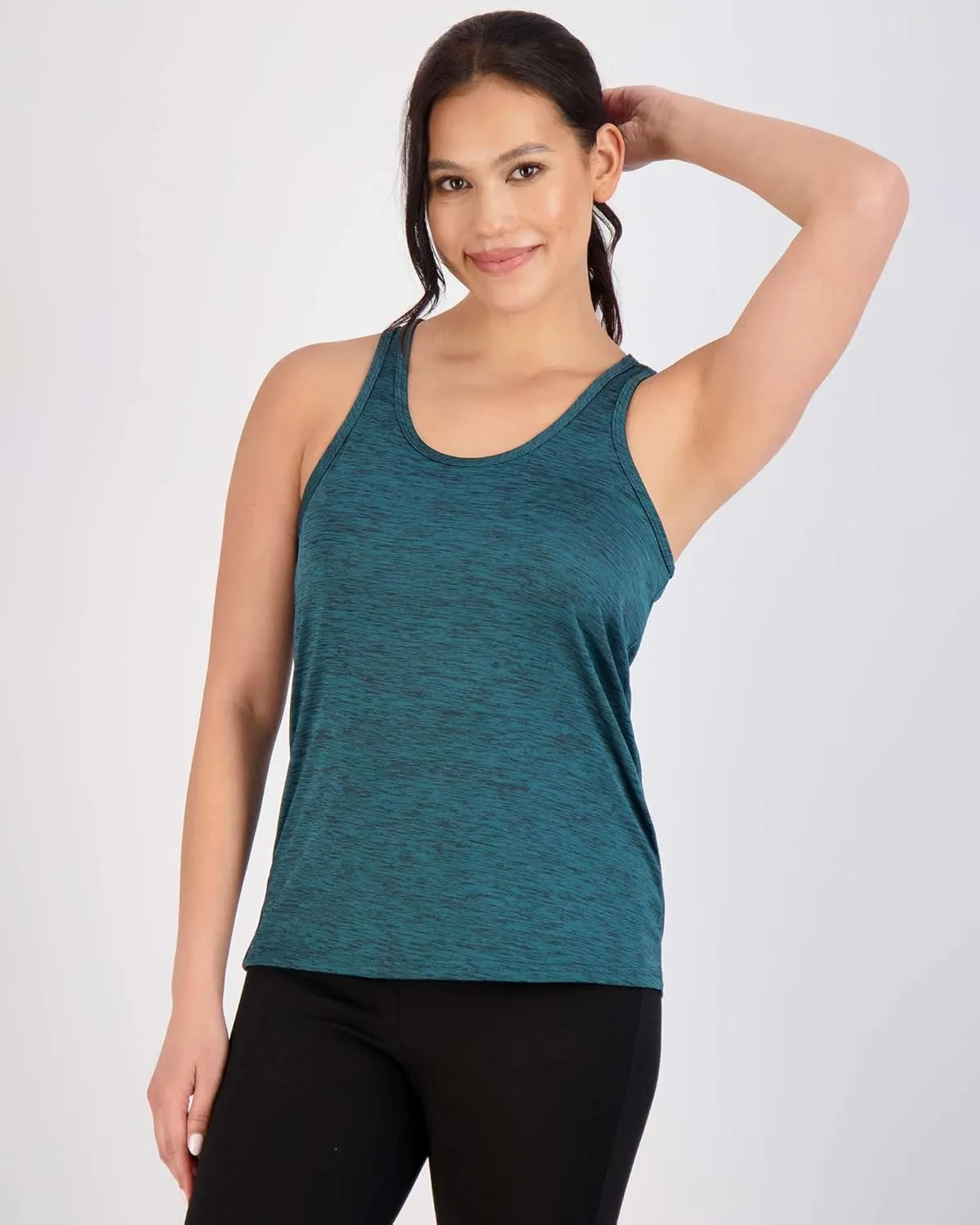 Real Essentials 5-Pack Women's Racerback Tank Top Dry-Fit Athletic Performance Yoga Activewear (Available in Plus Size)