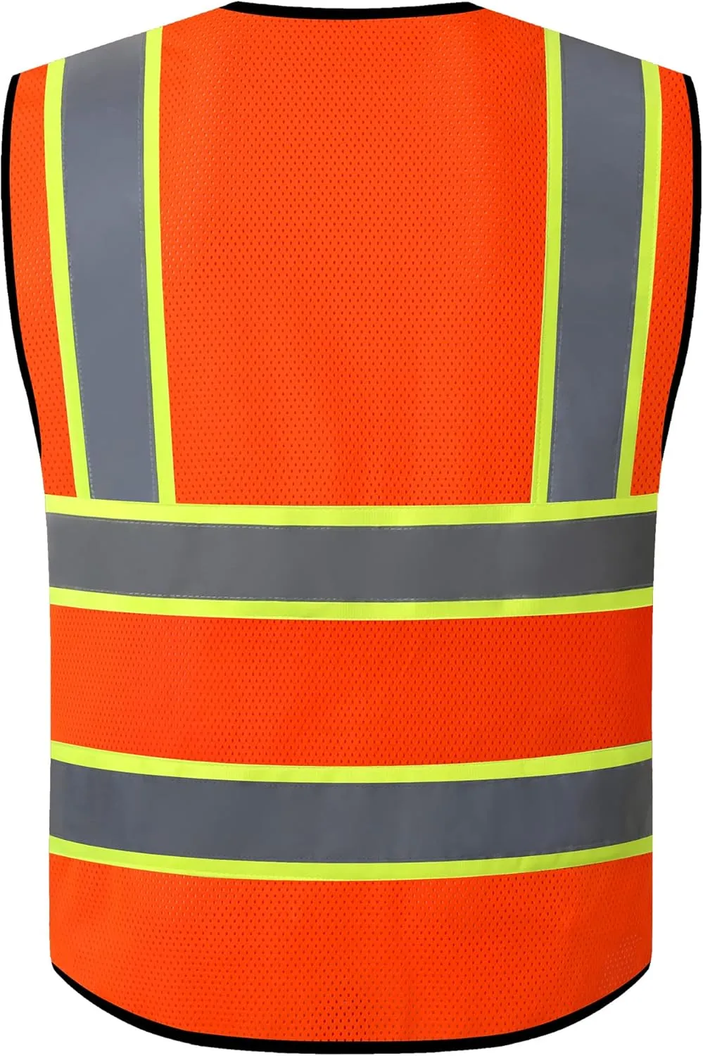 Reflective High Visibility Safety Vest for Men Women with Pockets Zipper Front Meets ANSI/ISEA Standards