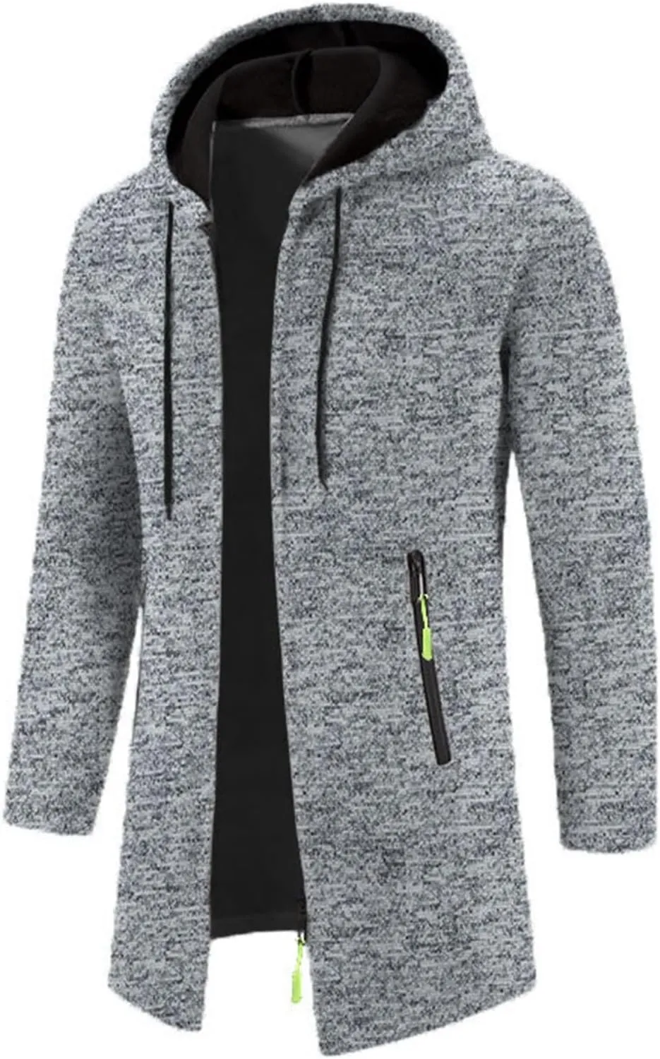 RTRDE Mens Coat Sweater Jackets Casual Knitted Cardigan Fleece Lined Full Zip Coat with Hood Novelty Jacket, M-3XL