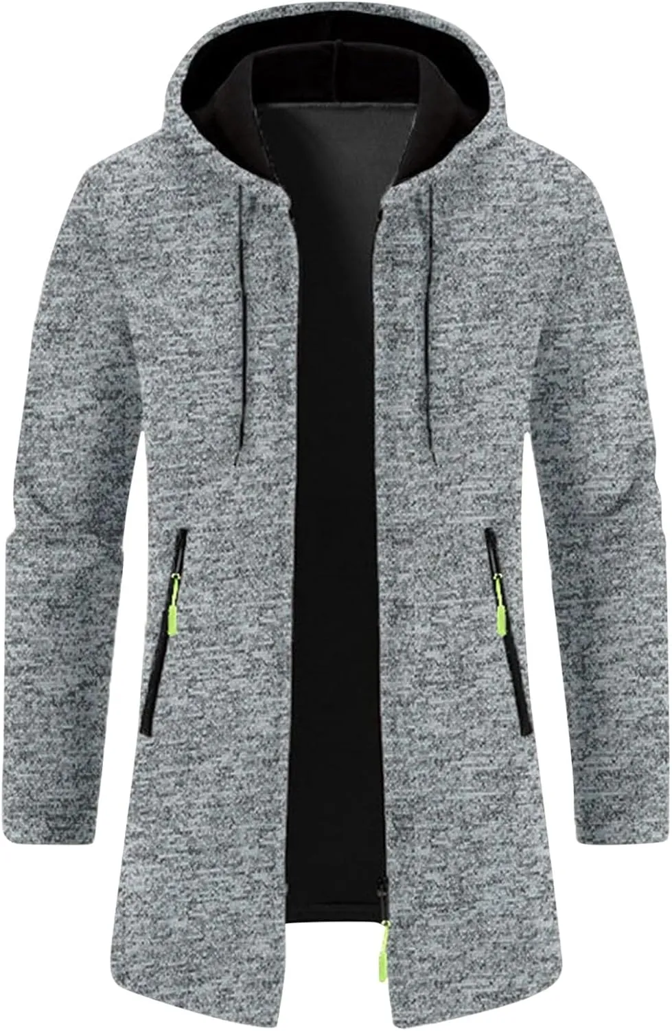 RTRDE Mens Coat Sweater Jackets Casual Knitted Cardigan Fleece Lined Full Zip Coat with Hood Novelty Jacket, M-3XL