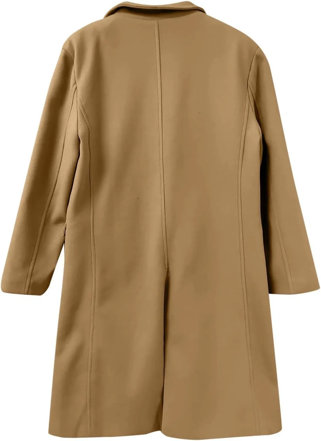 RTRDE Men's Trench & Rain Coats Oversized Notched Long Jacket Coat Single Breasted Lapel Winter Coat, XL-4XL