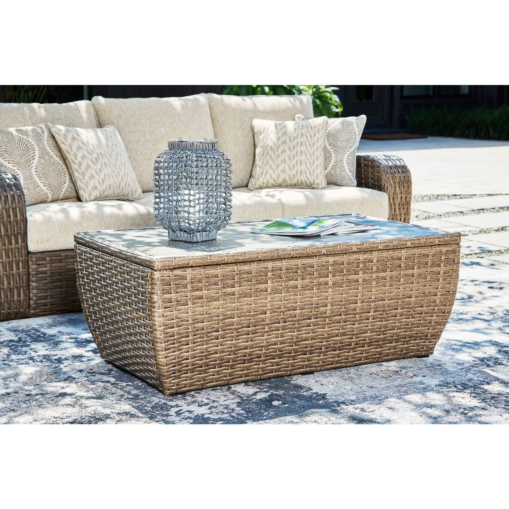 Sandy Bloom Outdoor Coffee Table - Beige