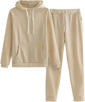 SHAOBGE Womens 2 Piece Outfits Lounge Hoodie Sweatsuit Sets Oversized Sweatshirt Baggy Fall Fashion Sweatpants with Pockets